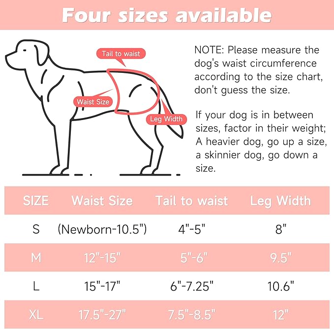 Washable Female Dog Diapers (4 Pack+1 Suspenders), Reusable Female Girl Doggy Doggie Puppy Wraps Panties Belly Band for Pet Heat Period Pooping Peeing Potty Training Incontinence Marking Heart Small