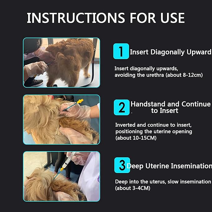 50 Pcs Canine Breeding Kit Artificial Insemination Dog Breeding Kit,Canine Breeding Kit,Artificially Inseminate Dog Kit for Dog Goat Sheep,22cm