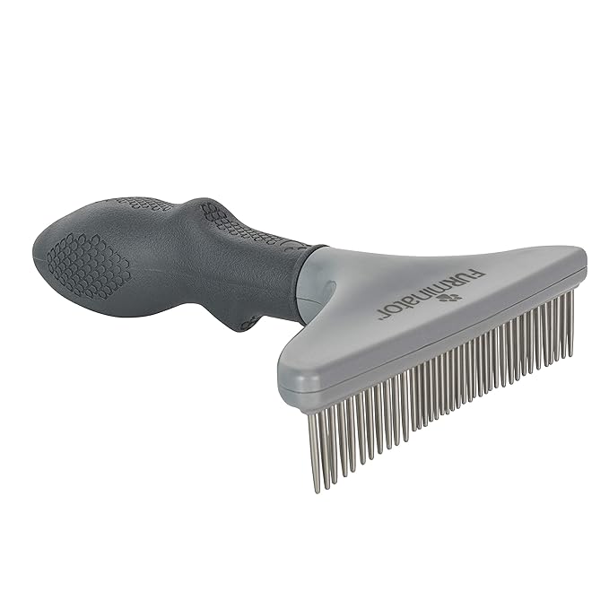 FURminator Dog/Cat Grooming Rake,Grooming Tool,Removes Loose Hair and Tangles,Gray,(Pack of 12)