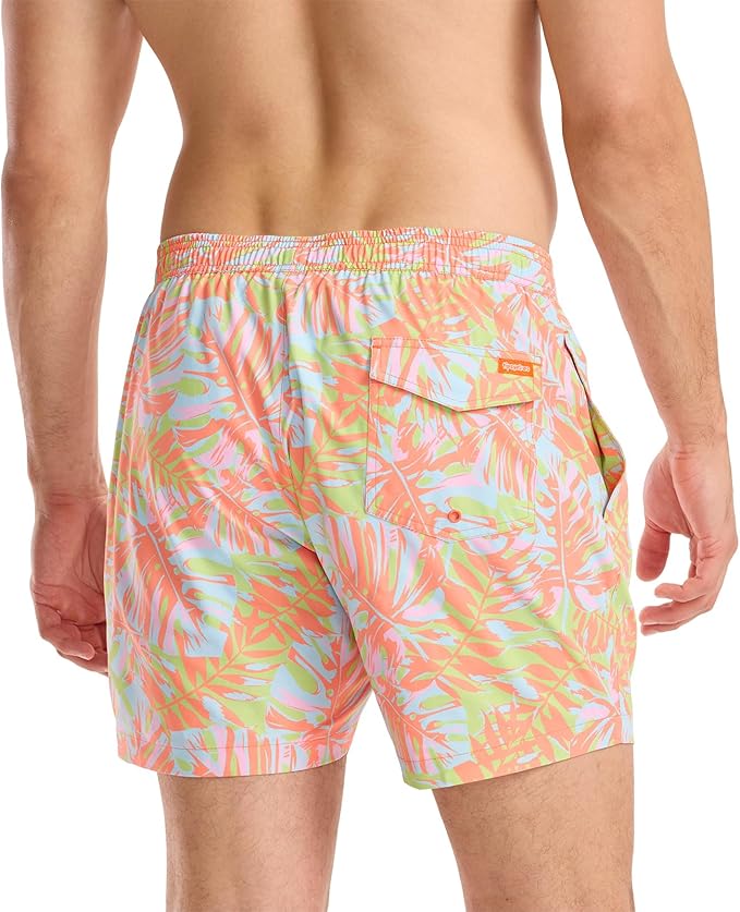Tipsy Elves Men's Stretch Swim Trunks 7 Inch Inseam 4-Way Stretch with Mesh Liner - Quick-Dry Funny Swimwear Bathing Suit