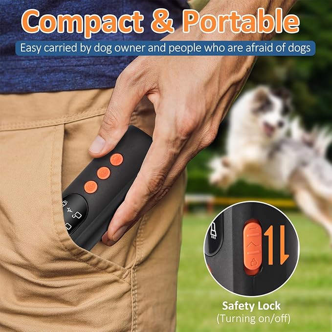 Dog Bark Deterrent Devices, 35FT Range Ultrasonic Anti Barking Device for Dogs, 3X Barks No More Indoors Neighbor Outdoors Safe & Humane Compact Box Bark Control for Dog Behavior Correct