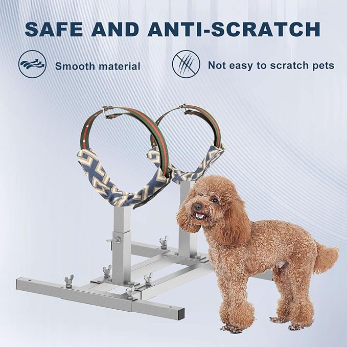 Dog Breeding Stand, Pet Fixed Bracket with Adjustable Length and Height, Shoulder Height 5.9-13.8in, Miniature Dog Breeding and Bathing Supplies