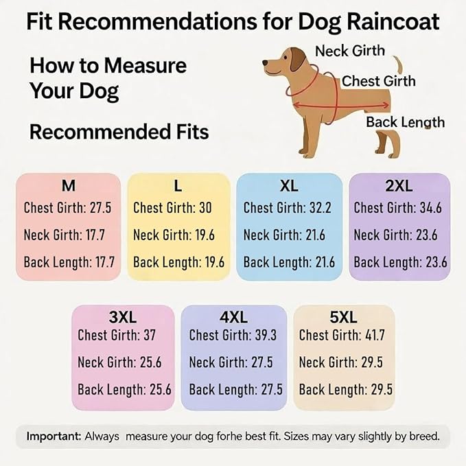 Olsa Dog Raincoat, Dog Hooded Slicker Poncho, 4 Legs Rain Jacket with Reflective Stripe, Transparent Water Proof Resistant Rain Snow Clothes for Small Medium Large (Black, 3XL)