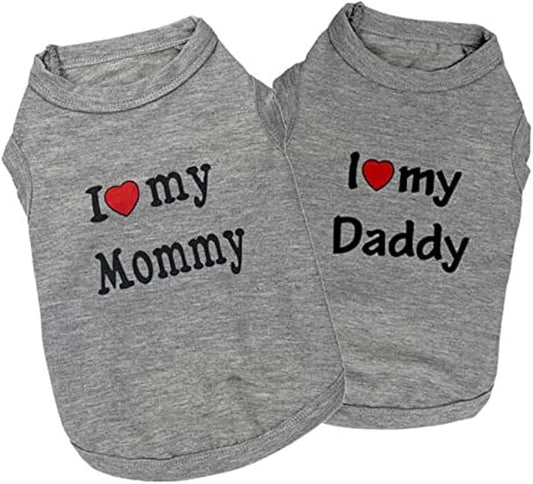 2 Pack Puppy Shirt for Small Dog Boy-Dog Clothes Pet Fashion Casual Breathable Comfortable Apparel Outfits for Dog Cat