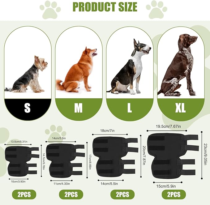 Dog Leg Braces for Rear Leg, Adjustable Dog Leg Sleeve Added Mobility Safety for Active Aging Dogs, Knee Support Straps for Outdoor Adventures Daliy Use Enhanced Stability (S)