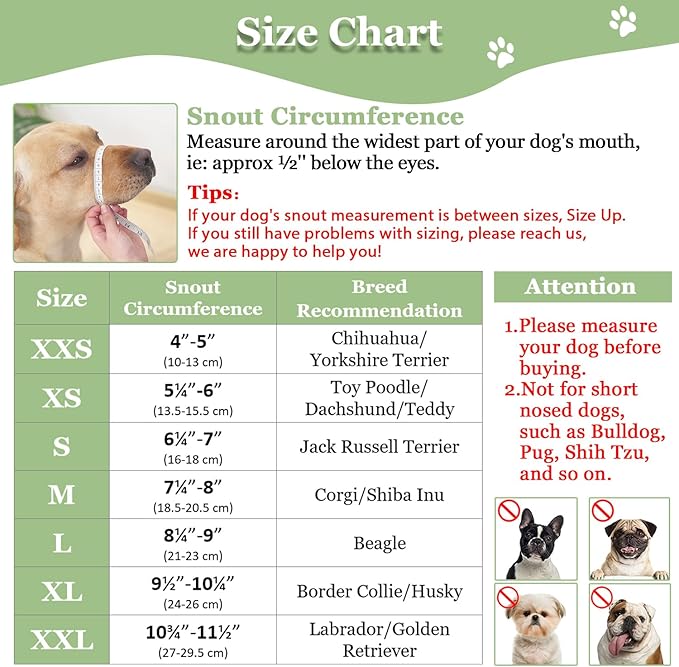 Mayerzon Dog Muzzle, Puppy Soft Mesh Muzzle for Small Medium Large Dogs Chihuahua Poodles Beagle Dachshund Corgis Labrador for Biting Chewing Grooming That Allows Panting Drinking(S, Black)