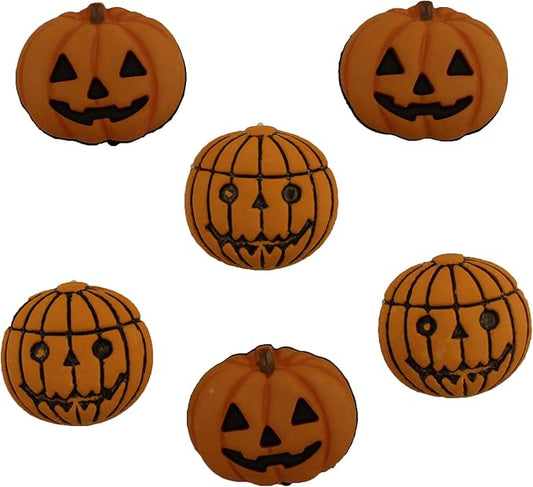 Buttons Galore and More Halloween & Fall Collection of Decorative Novelty Buttons Embellishments for Craft and Sewing DIY Projects (Jack O Lanterns)