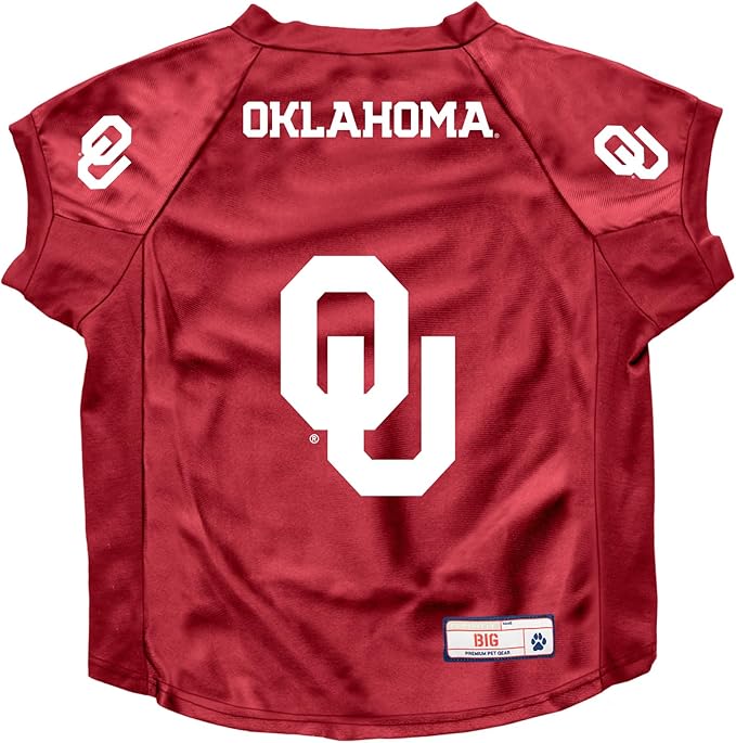 Littlearth NCAA Oklahoma Sooners Stretch Pet Jersey, Team Color, Big Dog