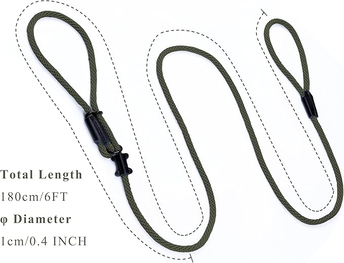 Multifunctional Figure 8 Padded Head Halter Walking Training Leather Stopper Slip Lead Dog Rope Leash Muzzle (Army Green)
