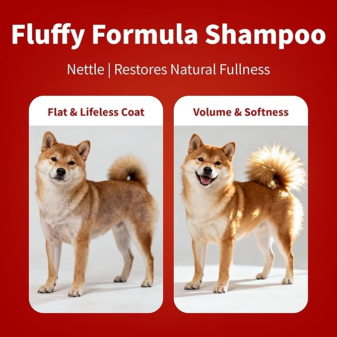Arf Arf Volumizing Dog Shampoo with Nettle & Oatmeal - German Fluffy Formula for Bichons, Poodles & Pomeranians - Adds Body & Softens Coat - Fresh Scent, 16oz
