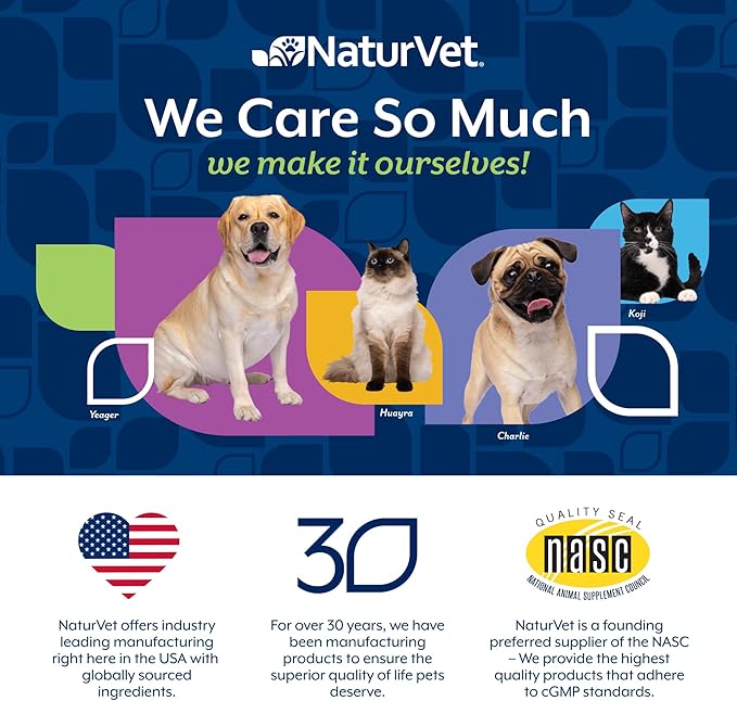 NaturVet Soreness Relief Senior Supplements for Dogs, Hickory Smoked Bacon Flavor, 60 Chewable Tablets