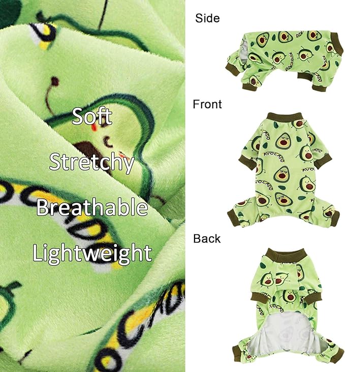 Kosiyi Dog Pajamas, Small Sized Girl Boy Clothes, Stretch Fleece Winter Spring Outfit, Lightweight Velvet Pet Jumpsuit, Pjs, Onesie Apparel