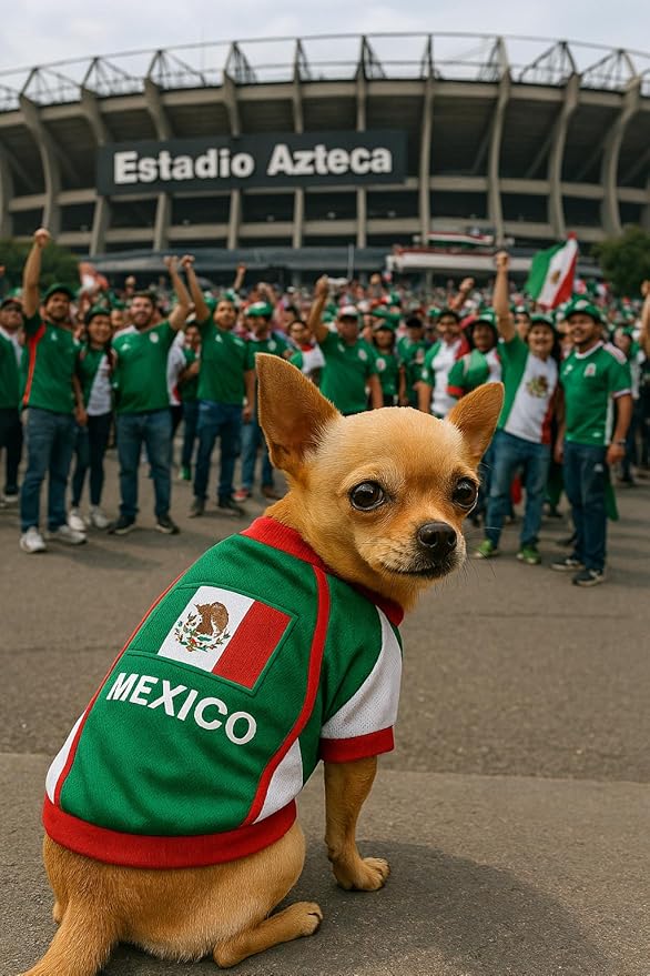 Parisian Dog Mexico Jersey - Breathable Mesh Puppy Football Jersey - Lightweight Stretch Sporty Dog Mexican Outfit - Summer Shirts for Large Dogs - Soccer Jersey for Dogs - Sportswear Pet Clothes