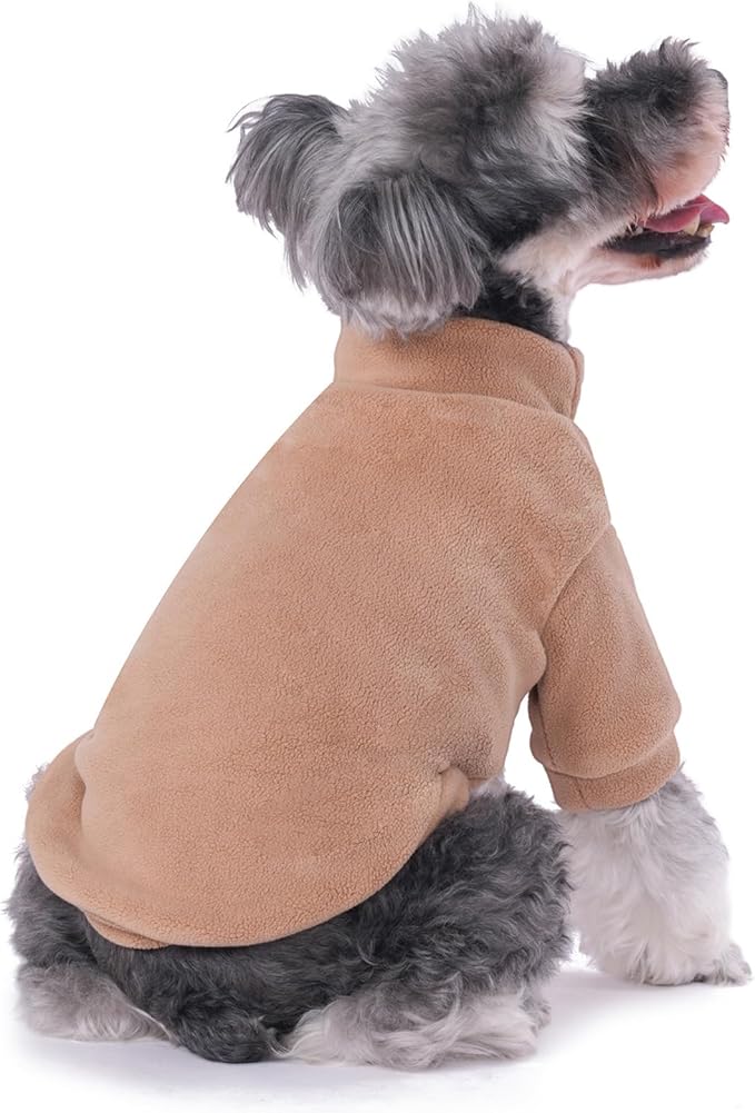 Dog Sweater, 3 Pack Dog Sweaters for Small Dogs Girl Boy, Ultra Soft Warm Puppy Clothes Dog Coat for Winter (Camel+Beige+Yellow, XX-Small)