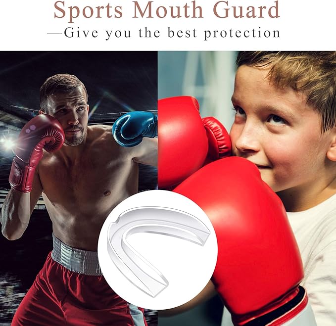 BBTO 20 Pieces Sports Mouth Guard Boxing Mouth Protection Athletic Mouthpiece for Football Basketball Hockey Karate Rugby Match(Transparent Color,Adult (11 yrs & Above))