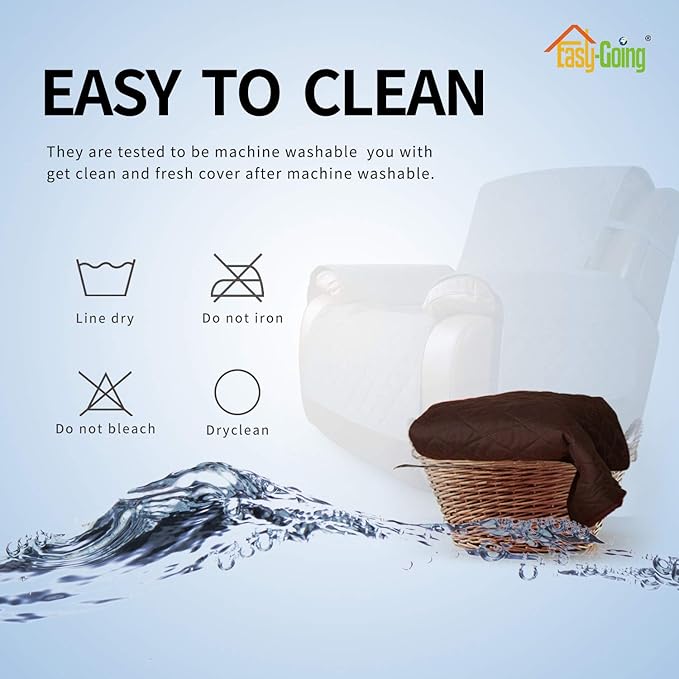 Easy-Going Futon Slipcover Reversible Sofa Cover Armless Couch Cover Water Resistant for Pets & Kids (Chocolate/Chocolate)
