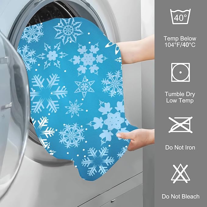 Blue Christmas Hand Towels for Bathroom Set of 2 Bath Hand Towels Soft Absorbent Decorative Hand Towel for Bathroom Kitchen Yoga Home Decor 14 x 28 in