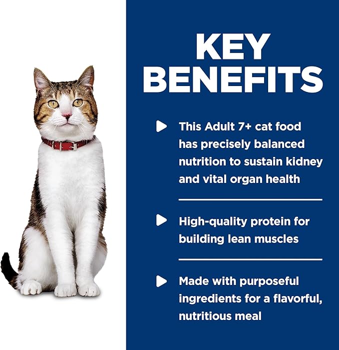 Hill's Science Diet Adult 7+ Wet Cat Food, Chicken Minced, 2.9 oz. Cans, 24-Pack