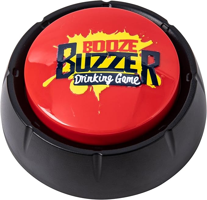 Booze Buzzer Drinking Game Button-Funny Talking Button for Party,Happy Hour and More