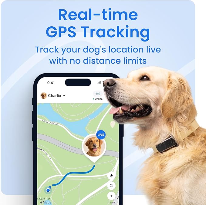 Tractive Smart Dog GPS Tracker | Live Pet Tracker with Virtual Fence | Vital Signs Monitoring of Heart & Respiratory Rate | Bark Monitoring | Dog Collar Attachment (Bundle of 2, Black & Mint)