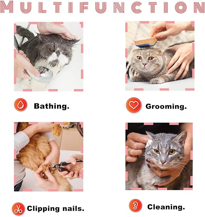 Cat Muzzle with Soft Flexible Fabric, Cat Mask Mouth Guard Muzzle for Prevent Biting Chewing Grooming, Anti Scratch (M,Blue)