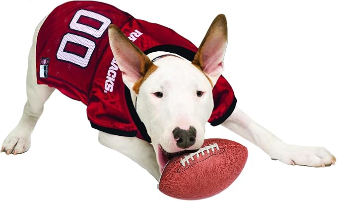 Pets First NCAA College Arkansas Razorbacks Mesh Jersey for DOGS & CATS, X-Large. Licensed Dog Jersey with your Favorite Football/Basketball College Team