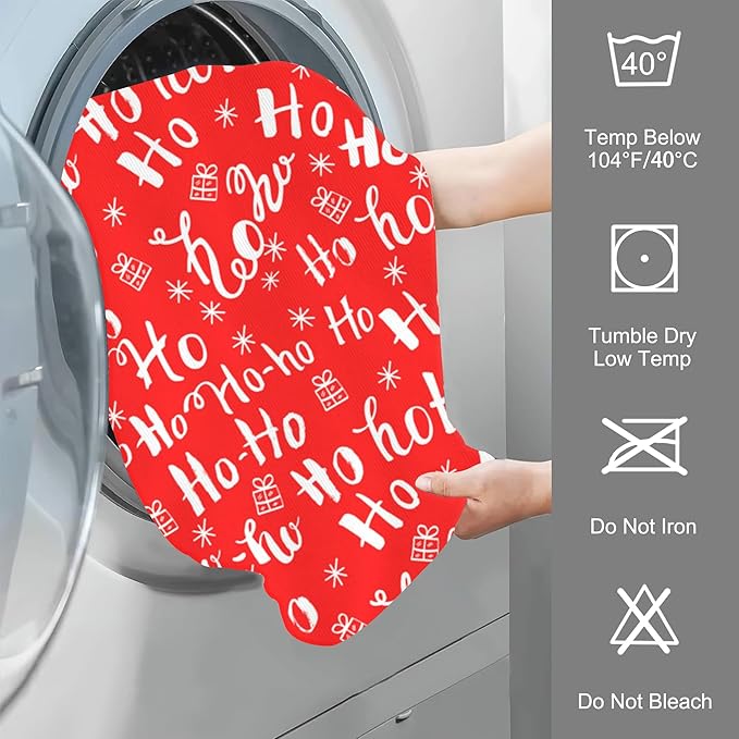 Christmas Red Snowflakes Ho Hand Towels for Bathroom Set of 2 Bath Hand Towels Soft Absorbent Decorative Hand Towel for Bathroom Kitchen Yoga Home Decor 14 x 28 in