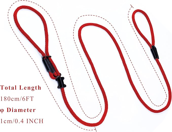 Multifunctional Figure 8 Padded Head Halter Walking Training Leather Stopper Slip Lead Dog Rope Leash Muzzle (Red)