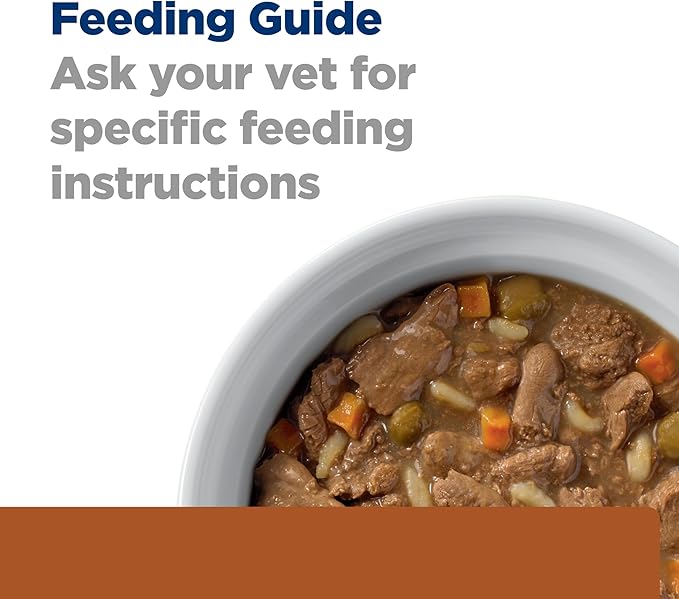 Hill's Prescription Diet k/d Kidney Care Beef & Vegetable Stew Wet Dog Food, Veterinary Diet, 12.5 oz. Cans, 12-Pack