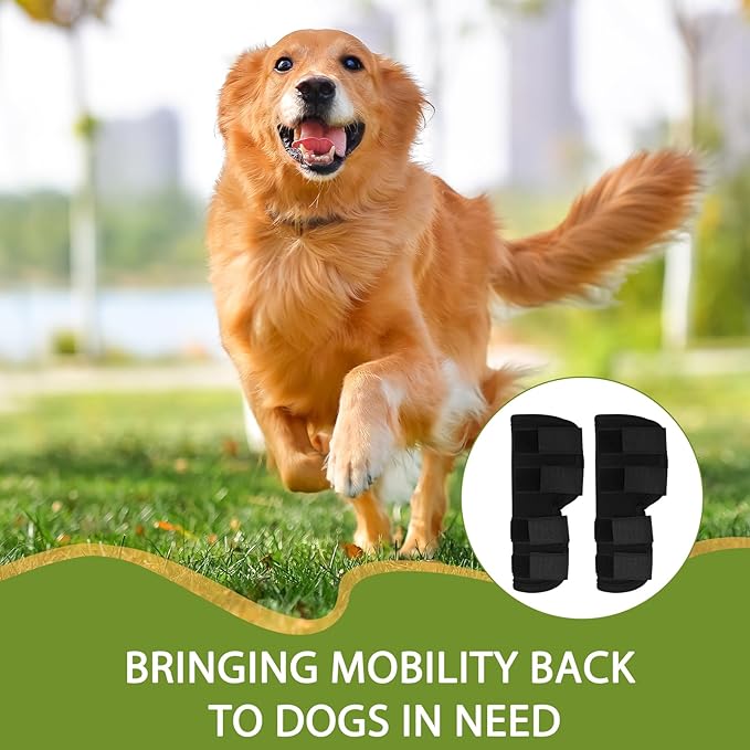 Dog Leg Braces for Rear Leg, Adjustable Dog Leg Sleeve Added Mobility Safety for Active Aging Dogs, Knee Support Straps for Outdoor Adventures Daliy Use Enhanced Stability (L)