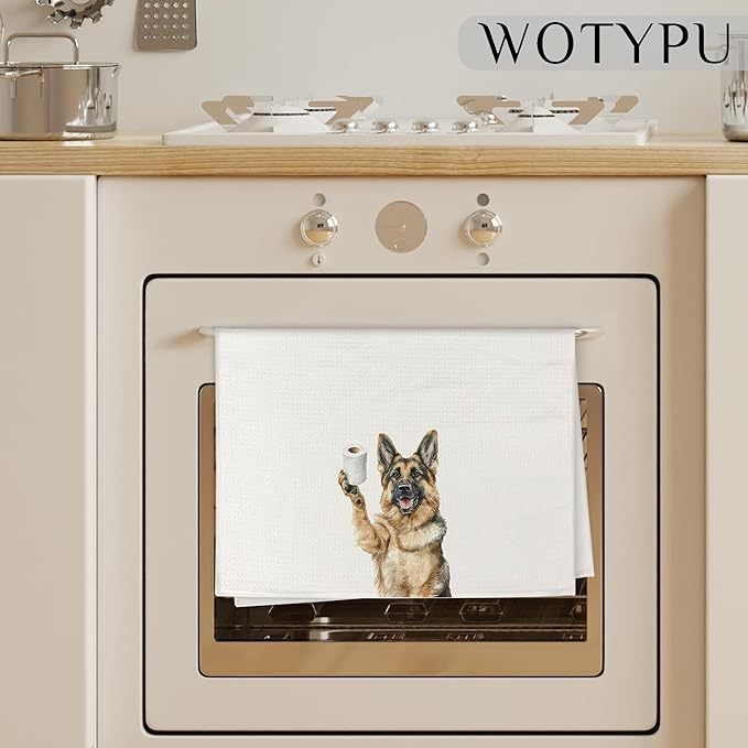 Funny German Shepherd Gifts Bathroom Hand Towels, German Shepherd Dog Lovers Gifts Decorative Hand Towels for Kids Guest Bathroom Washroom Half Bath, 16X24 Inch