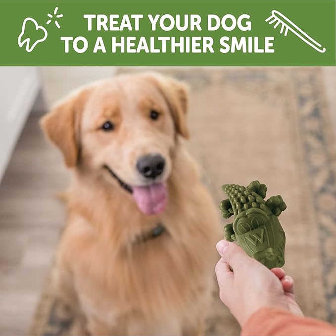 Whimzees Wellness Alligator Dog Dental Treats, Large Size, (6 Count)