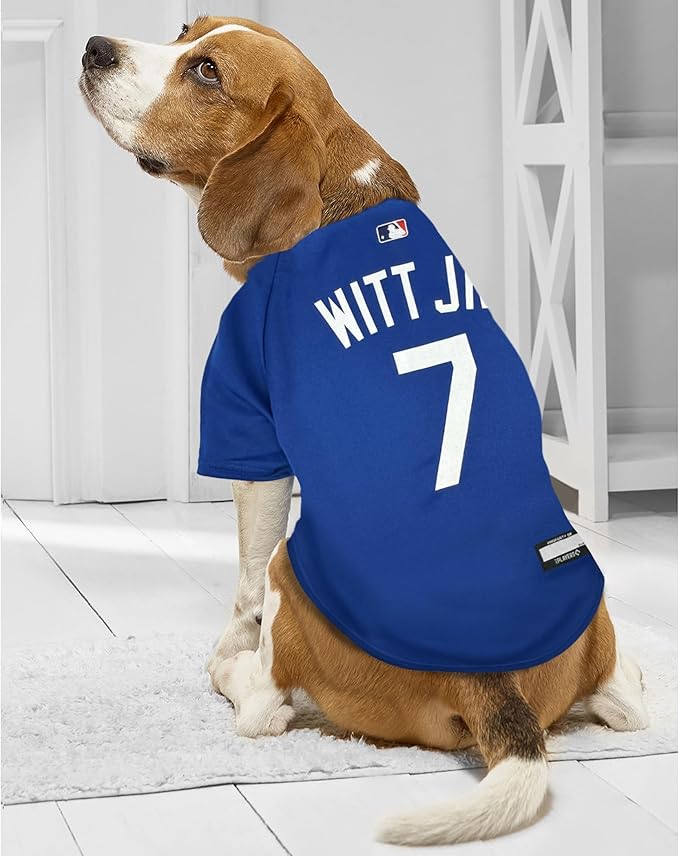 Pets First MLBPA Bobby WITT Jr. Player Jersey #7 Pet Jersey - MLB Kansas City Royals Mesh Players, Size X-Large