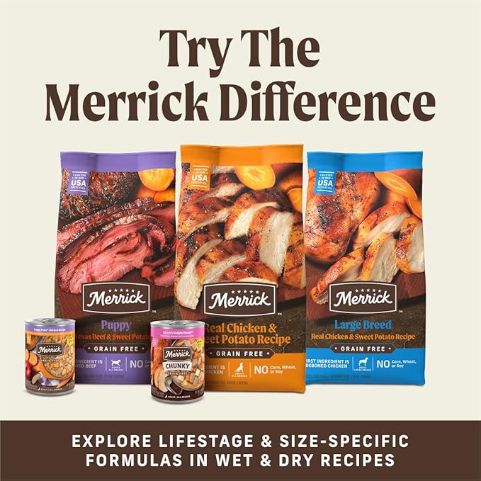 Merrick Power Bites Natural Soft And Chewy Real Meat Dog Treats, Grain Free Snack With Real Salmon Recipe - 6 oz. Bag
