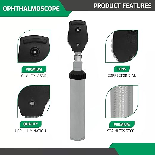 Otoscope-Oph Diagnostic Set - Nursing Student Otoscope/Opthalmoscope Diagnostic Kit American Standred