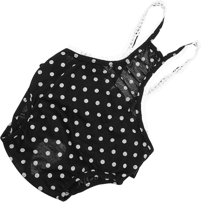 Kisangel Dog Diaper Female Physiological Pants Breathable Fabric and Adjustable Straps, Black L Size, Pet Sanitary Nappies for Female Dogs During Heat Cycle and Incontinence