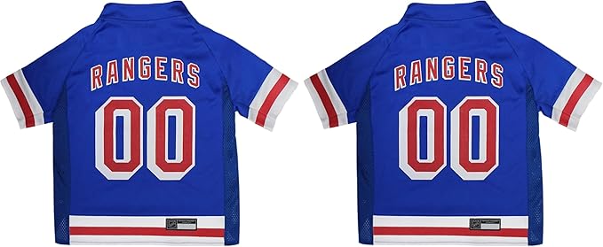 Pets First NHL New York Rangers Jersey for Dogs & Cats, Small. - Let Your Pet Be A Real NHL Fan! (Pack of 2)