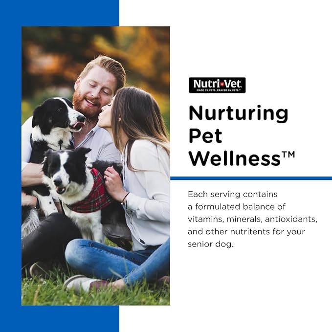 Nutri-Vet Senior-Vite Multivitamin, Dog Supplements, Immune Support, Pet Supplies, Vitamins for Dogs, Senior Essentials, Made in USA, Multivitamin for Pets, 120 Count