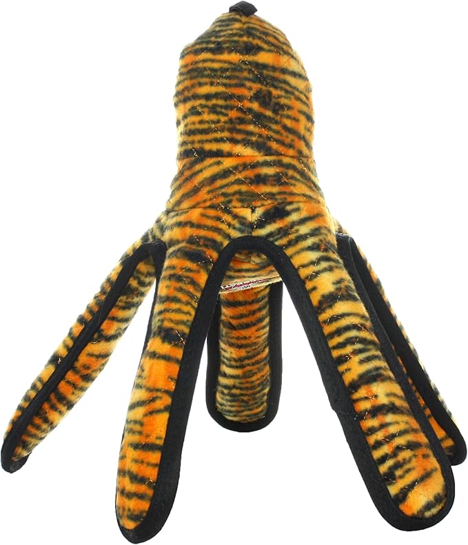 TUFFY - World's Tuffest Soft Dog Toy - MEGA -Multiple Layers. Made Durable, Strong & Tough. Interactive Play (Tug, Toss & Fetch). Machine Washable & Floats (Octopus, Large)