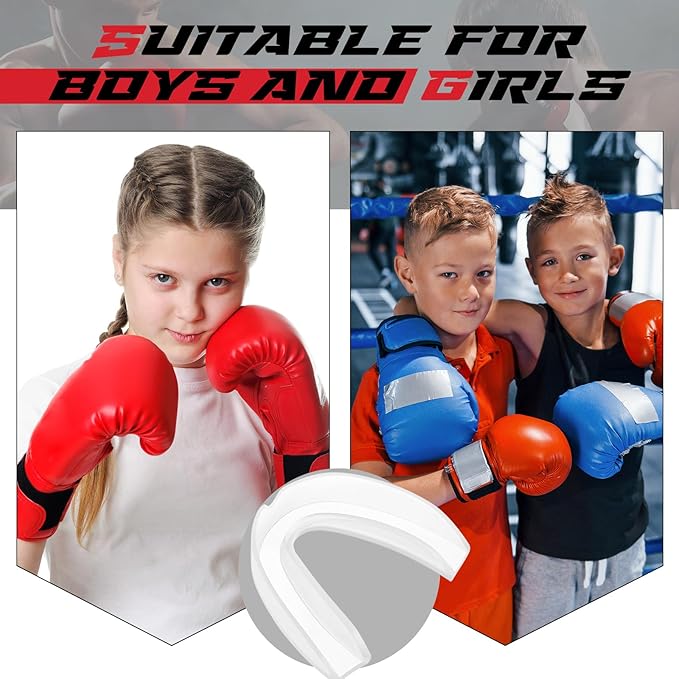 BBTO 20 Pieces Sports Mouth Guard Boxing Mouth Protection Athletic Mouthpiece for Football Basketball Hockey Karate Rugby Match(Transparent,Youth (10 yrs & Below))