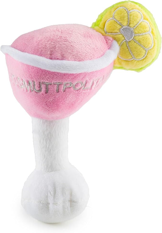 Haute Diggity Dog Cosmuttpolitan, Plush Designer Dog Toys with Interactive Squeaker, Stimulating Pet Enrichment, Machine-Washable & Safe Materials for All Breeds, One Size