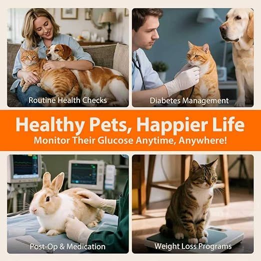 Pet Glucose 100 Test Strips & 100 Lancets(Double the Standard Supply 50) – Refill Pack for Dogs & Cats, Compatible with PawDiag Blood Glucose Monitor