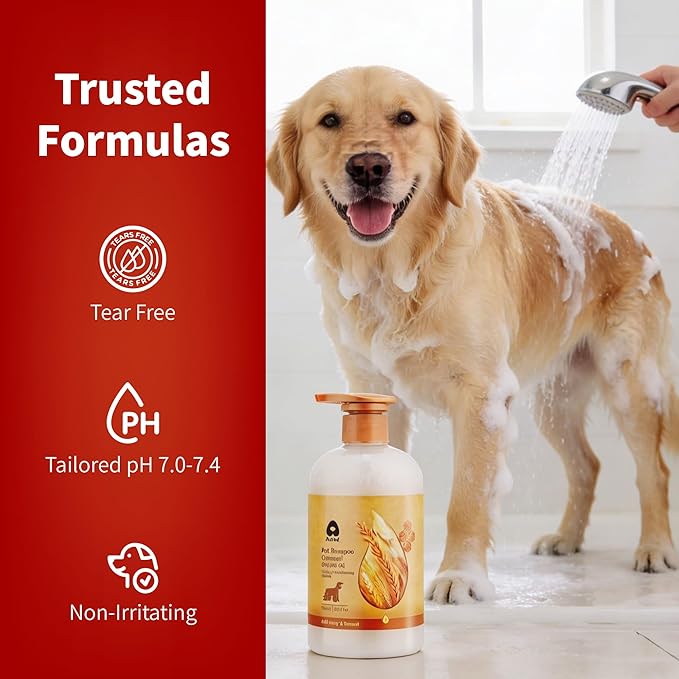 Arf Arf Silky Coat Dog Shampoo with Jojoba Oil & Honey - German Hydrating Formula for Yorkies & Spaniels - Restores Shine & Smoothness for Dry Long Hair - Fresh Scent, 16oz