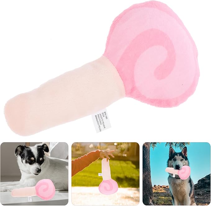 BESPORTBLE Dog Chewing Toy Funny Lollipop Shaped Squeaky for Pets Molar Training Chew Toy for Puppies to Boredom and Furniture Damage