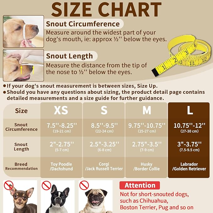 Mayerzon Dog Muzzle to Prevent Biting Scavenging Chewing, Soft Mesh Puppy Muzzles for Large Sized Dogs, Breathable, Reflective, Adjustable Mouth Guard for Grooming Walking Training (L, Pink)
