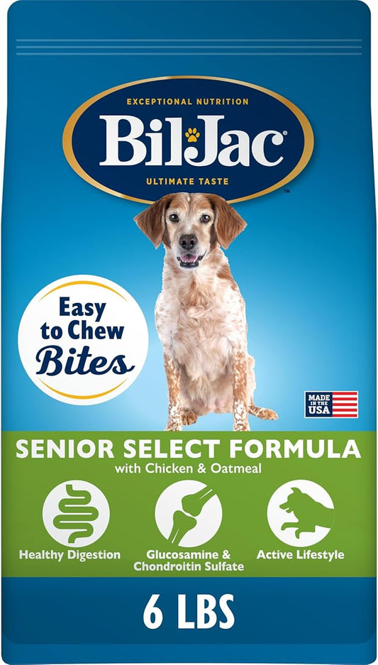 Bil-Jac Senior Select Dry Dog Food, Chicken & Oatmeal Recipe, 6 lb