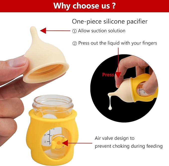 Puppy Bottles for Nursing，Kitten Bottles for Nursing，Pet Feeding Bottle，(Yellow- 20ml)