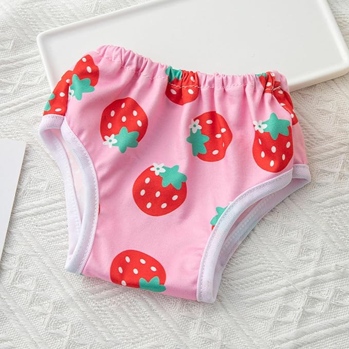 Environmentally Friendly Pet Menstrual Pants Dog Diapers for Heat Comfortable Absorbent Prevent Mess Cartoon Patterned Breathable Shorts Underwear Pink XL