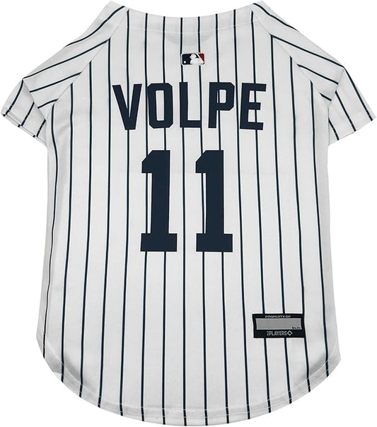 Pets First MLBPA Anthony Volpe Jersey #11 Pet Jersey- MLB New York Yankees Mesh Players Dog Shirt, Size Medium