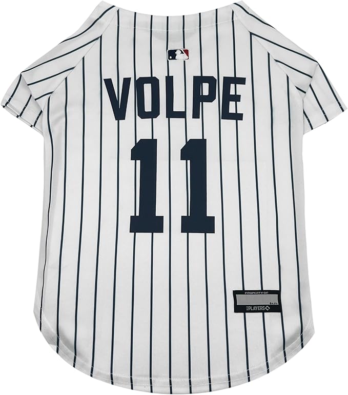 Pets First MLBPA Anthony Volpe Jersey #11 Pet Jersey- MLB New York Yankees Mesh Players Dog Shirt, Size X-Small
